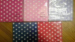 Serviettes - Polka dot serviettes - Cocktail